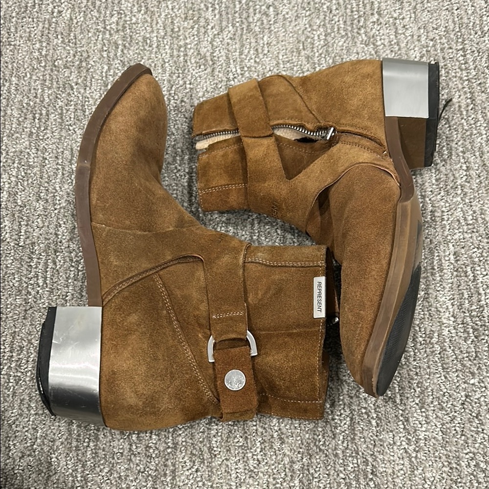 REPRESENT Men's Strapped Chelsea Boots Size 7 In Brown